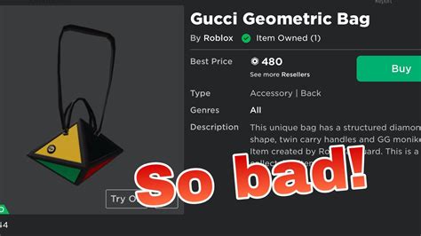 gucci geometric bag roblox|gucci robux bag.